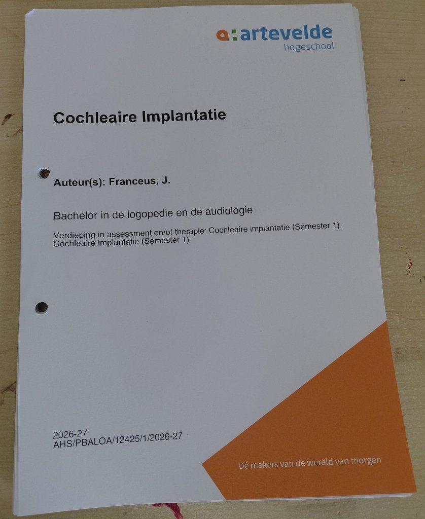 Cochleaire implantatie, Boeken, Nieuw, Ophalen of Verzenden, J. Franceus, Hogeschool