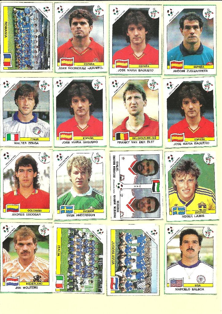 Panini World Cup Italia 90 26x recup, Enlèvement ou Envoi, Utilisé, Plusieurs autocollants