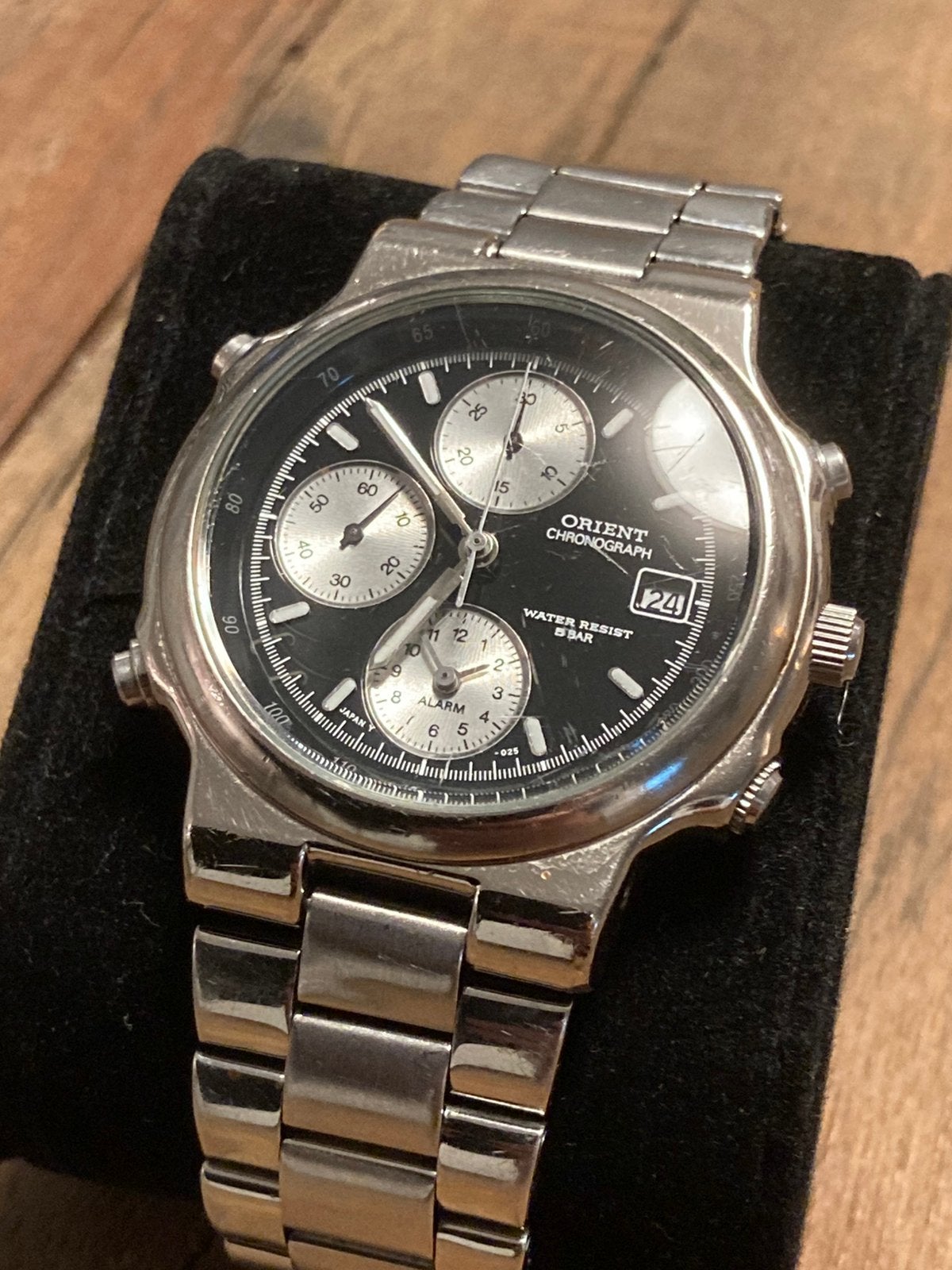 Orient Quartz Chronograph, Ophalen, Gebruikt, Staal, Polshorloge