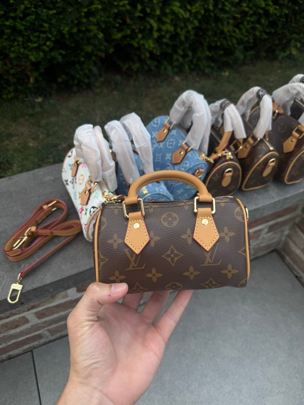 Mini Speedy handtas, Handtassen en Accessoires, Ophalen of Verzenden, Nieuw, Bruin, Handtas