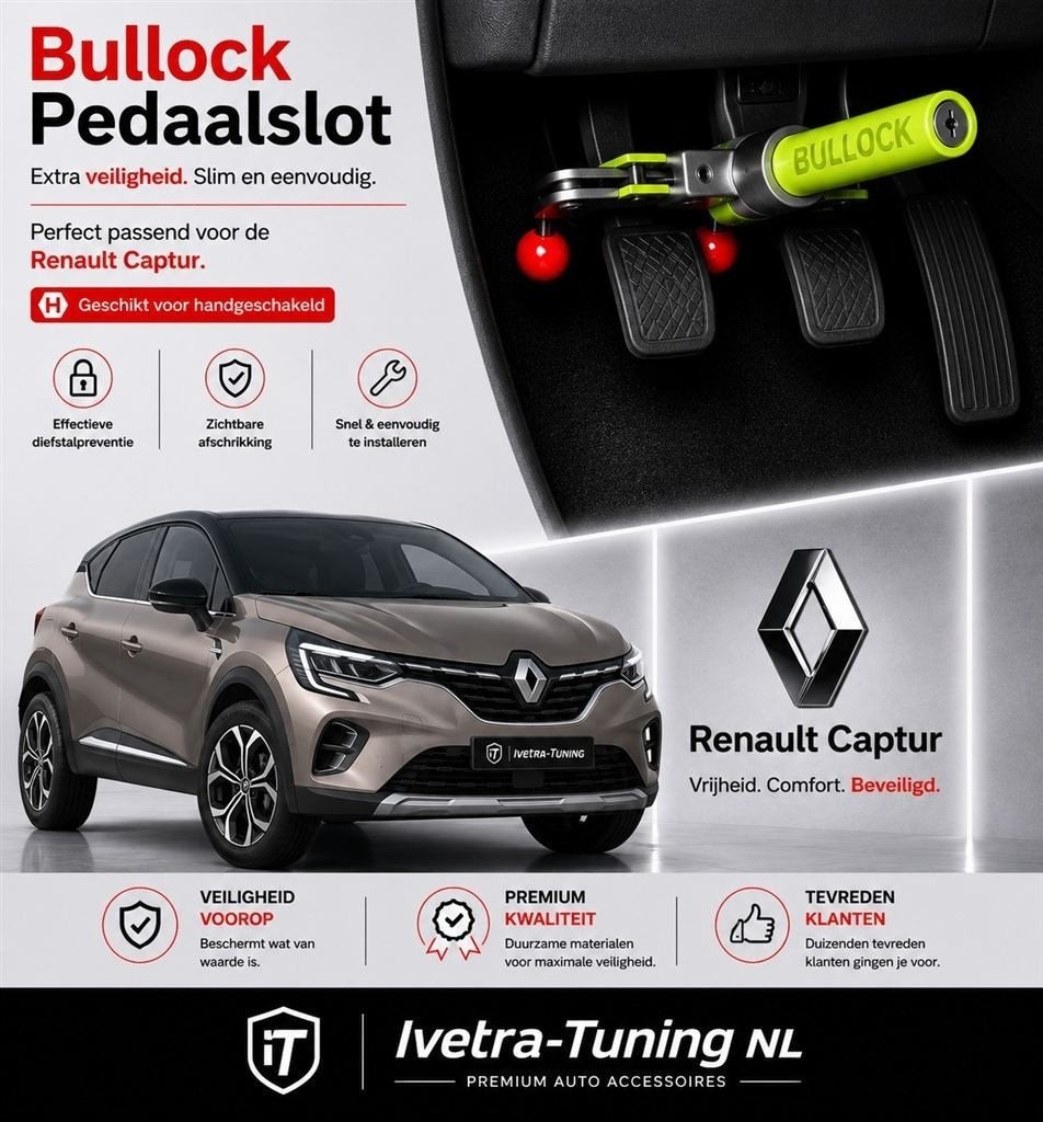 Pedaalslot Renault Captur | Beveiliging Renault Captur, Enlèvement ou Envoi, Neuf