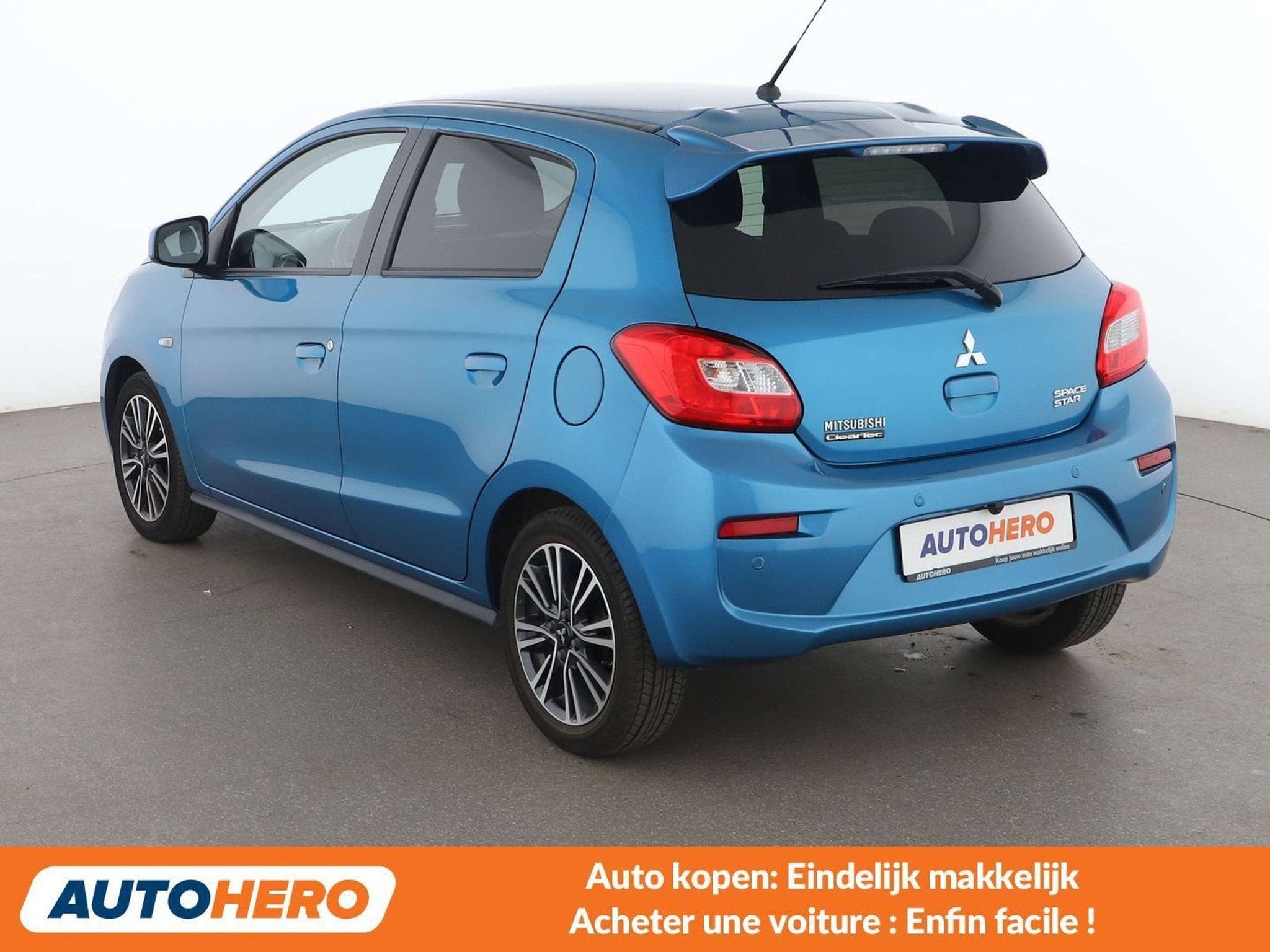 Mitsubishi Space Star 1.2 Edition+ (bj 2019, automaat), Auto's, Stof, Gebruikt, Euro 6, Blauw