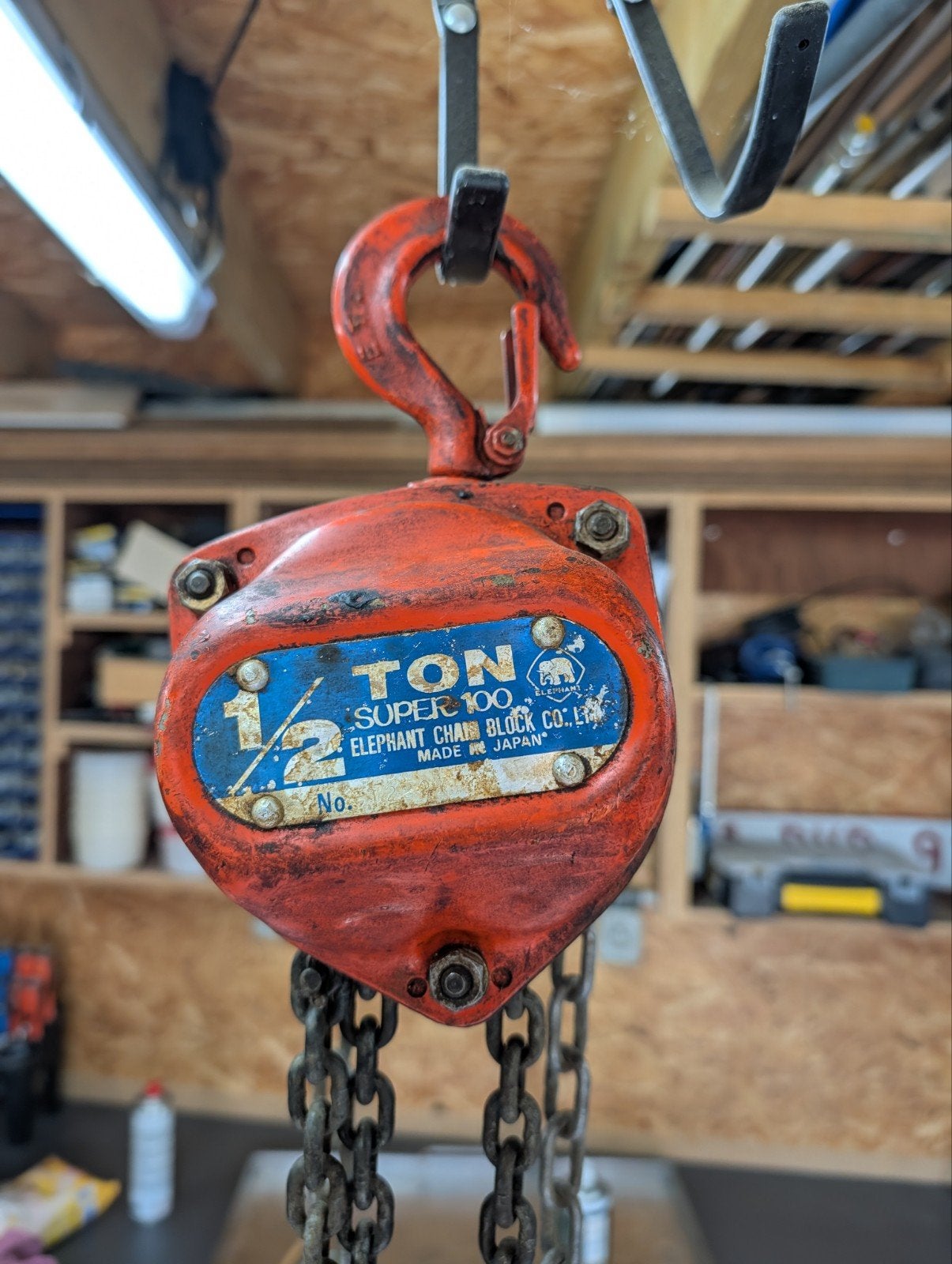 Handtakel 1/2 ton, Doe-het-zelf en Bouw, Ophalen, Gebruikt, Handmatig