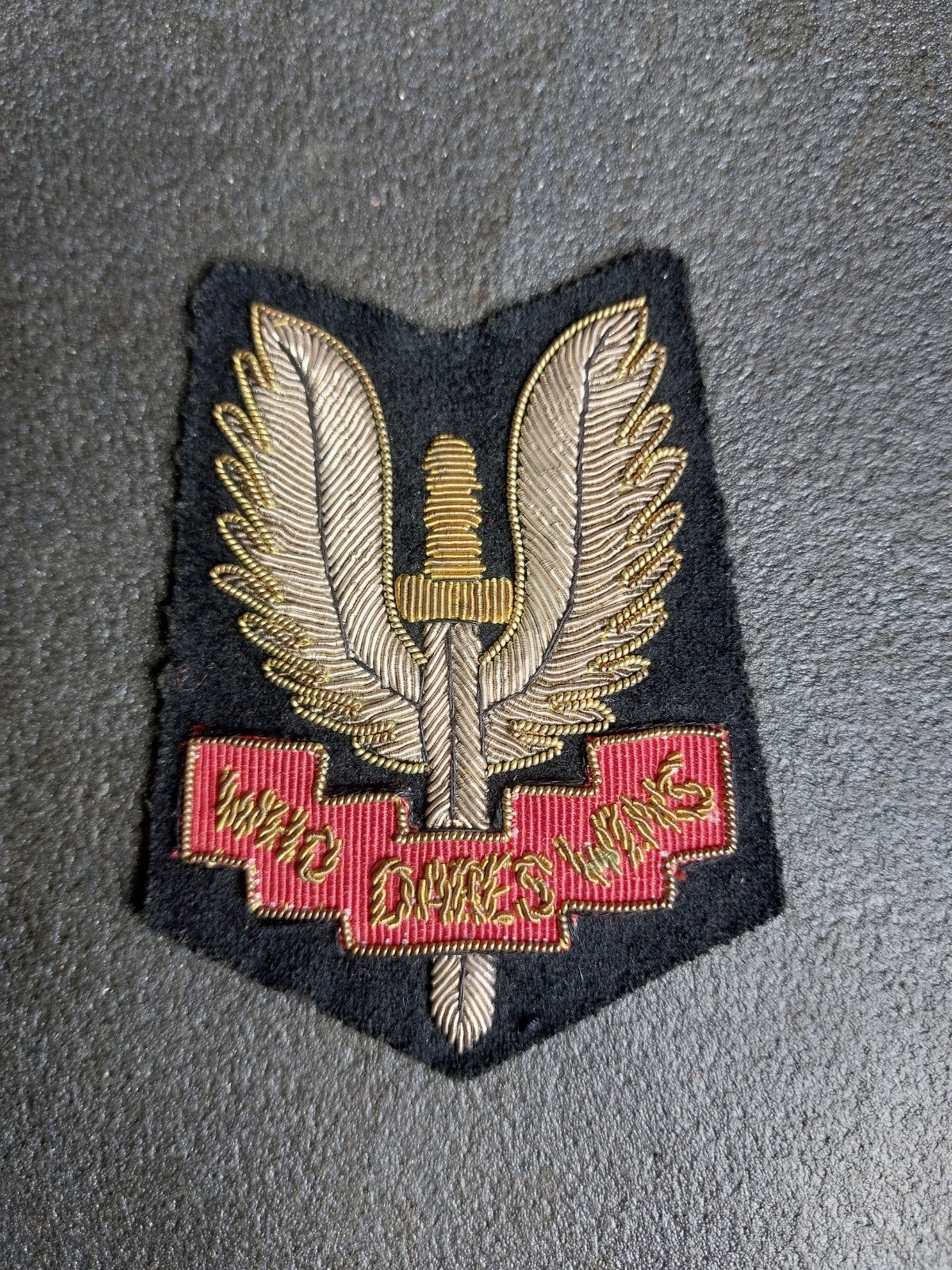 Belgian SAS ww2 : insigne canetille, Collections, Enlèvement ou Envoi, Armée de terre, Emblème ou Badge