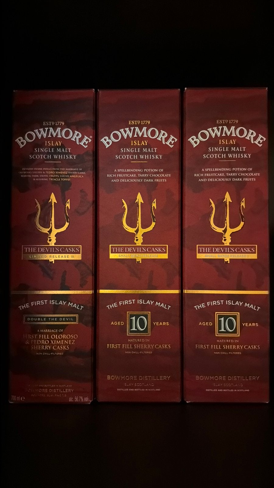 Bowmore Devils Cask 1,2,3, Ophalen, Nieuw, Overige typen