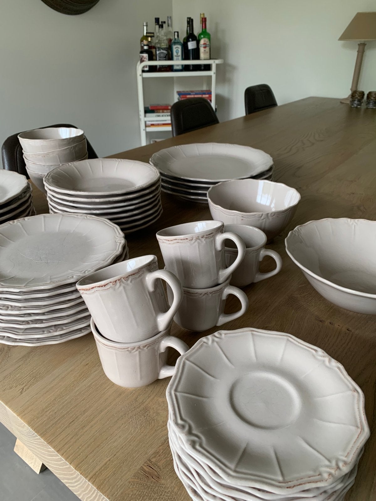 Dîner et service de café en taupe, Maison & Meubles, Cuisine | Vaisselle, Enlèvement, Utilisé, Céramique, Campagne/Folklorique
