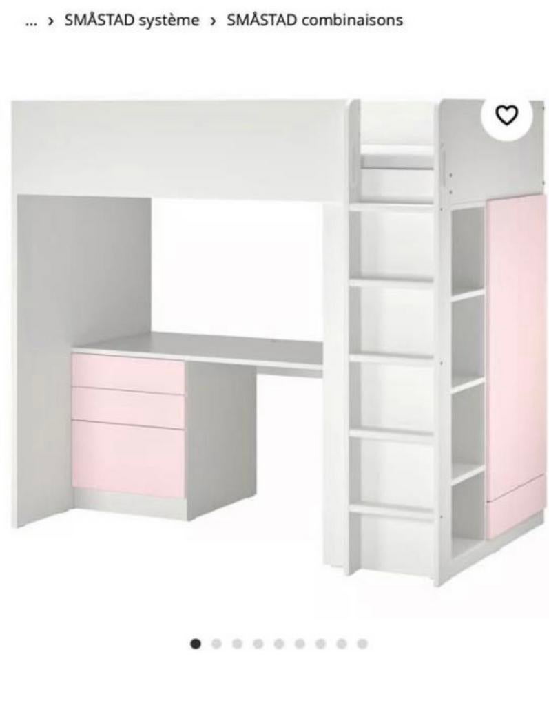 Lit IKEA mezzanine enfant 3 en 1 SMASTAD, Enlèvement, Utilisé, Lit mezzanine