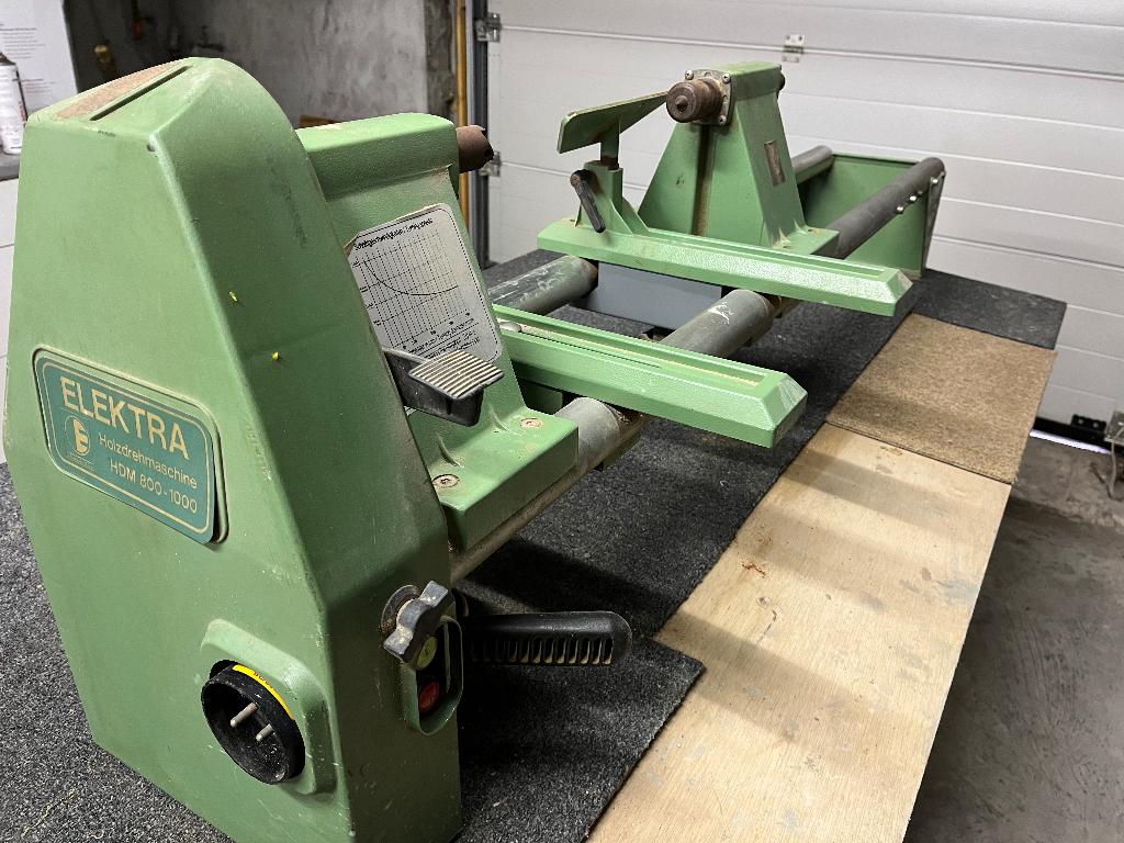 Hout draaibank 230v met beitels, Doe-het-zelf en Bouw, Ophalen, Gebruikt