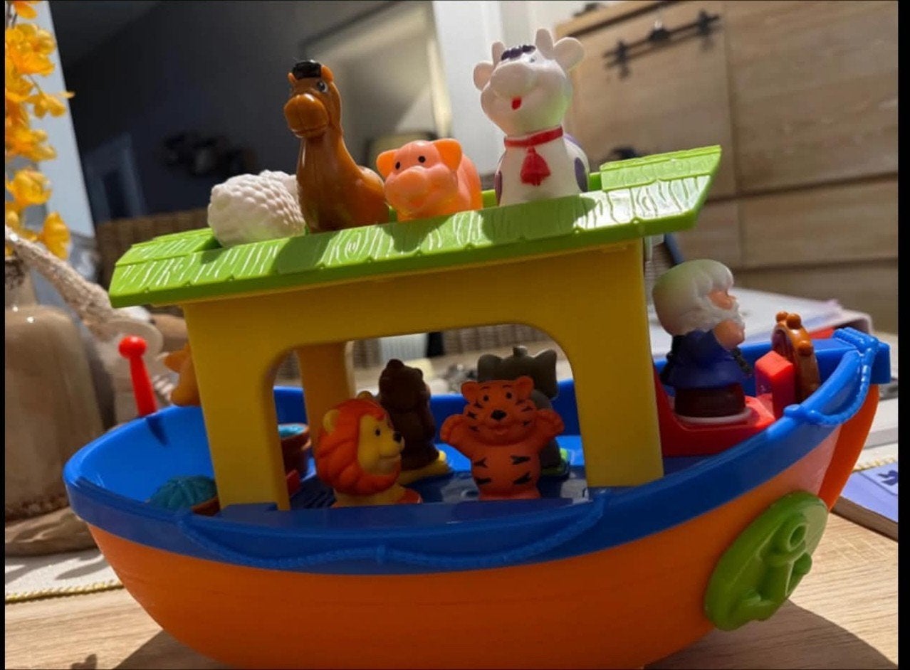 boot met dieren, elk dier maakt geluid, Ophalen