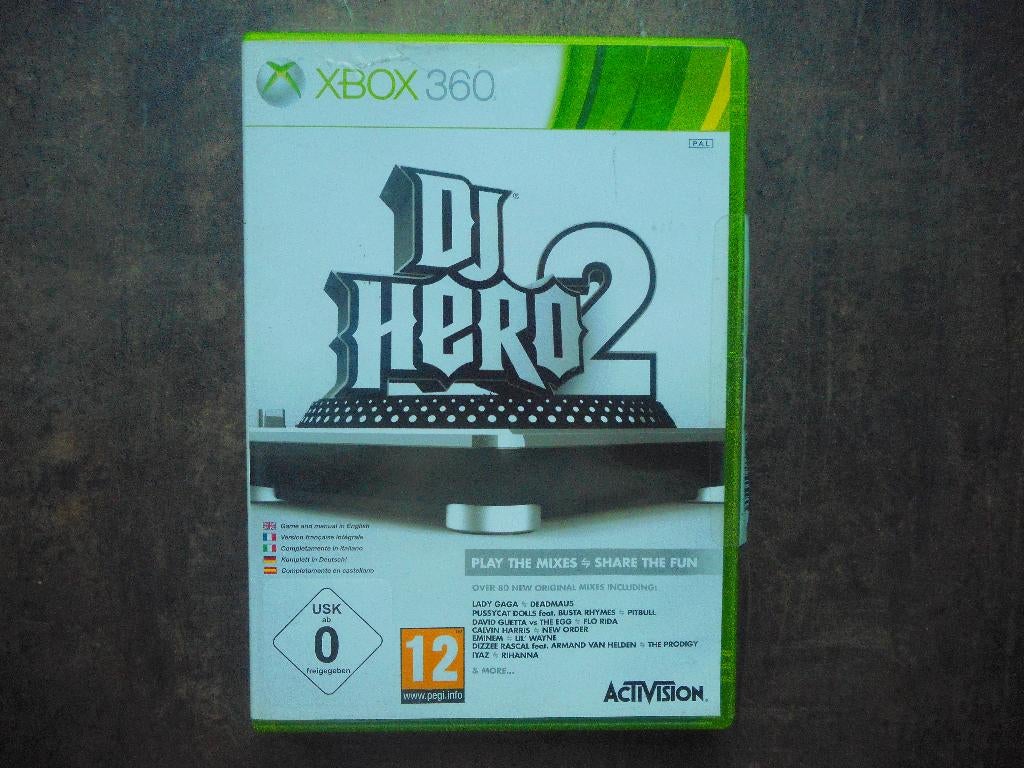 DJ Hero 2 voor XBOX 360 (zie foto's), Games en Spelcomputers, Games | Xbox 360, Muziek, Gebruikt, 1 speler, Ophalen of Verzenden