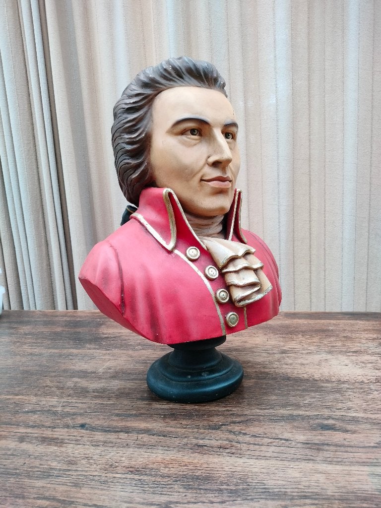 Buste Mozart. Geschilderd. Hoogte 51 cm., Antiek en Kunst, Ophalen
