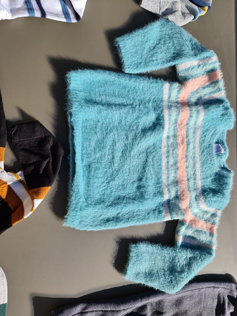 blauwe pull, trui met strepen, CA, 122, Kinderen en Baby's, Ophalen, Zo goed als nieuw