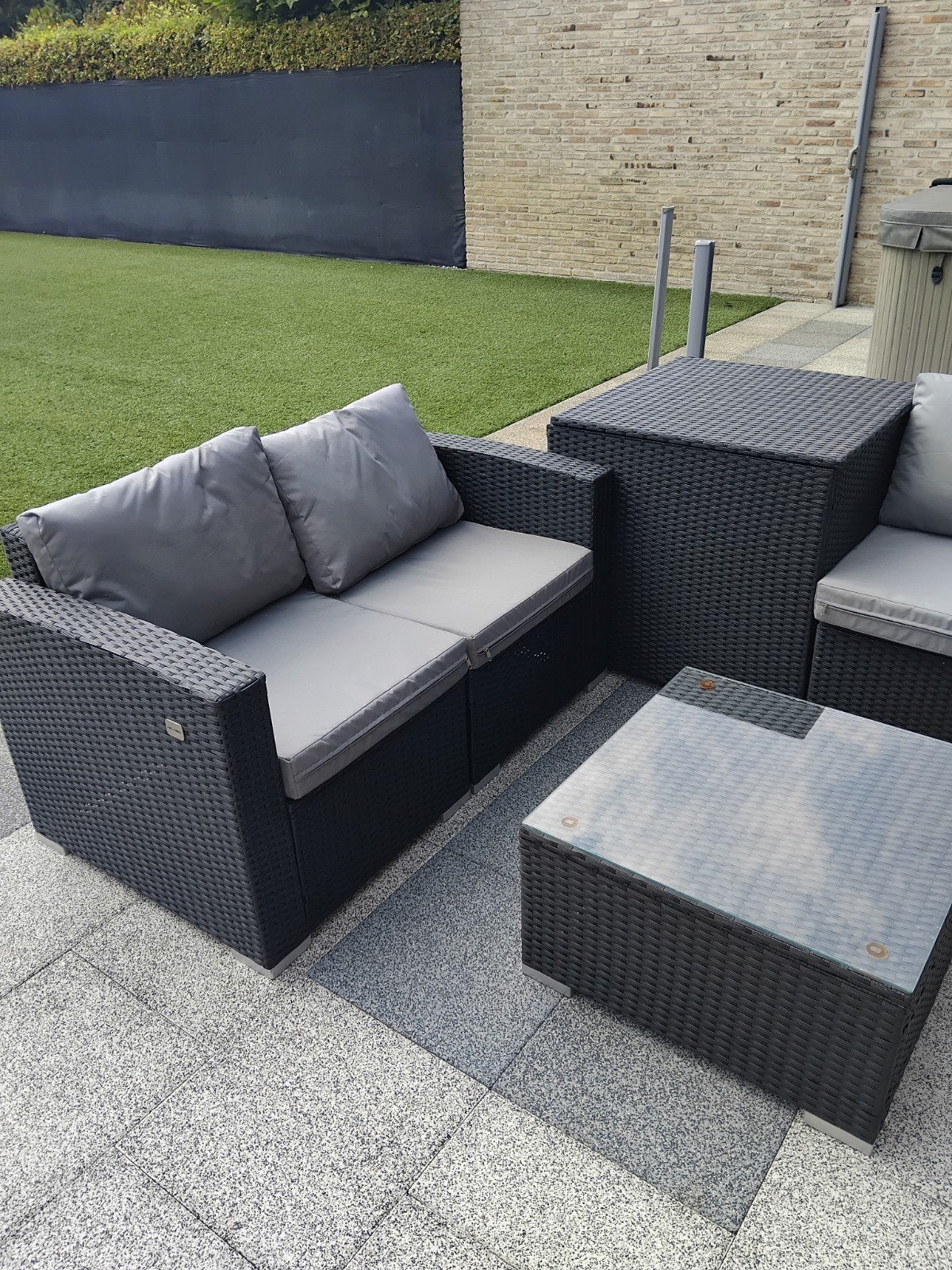 loungeset, Banque, Comme neuf, Synthétique, Sets de jardin