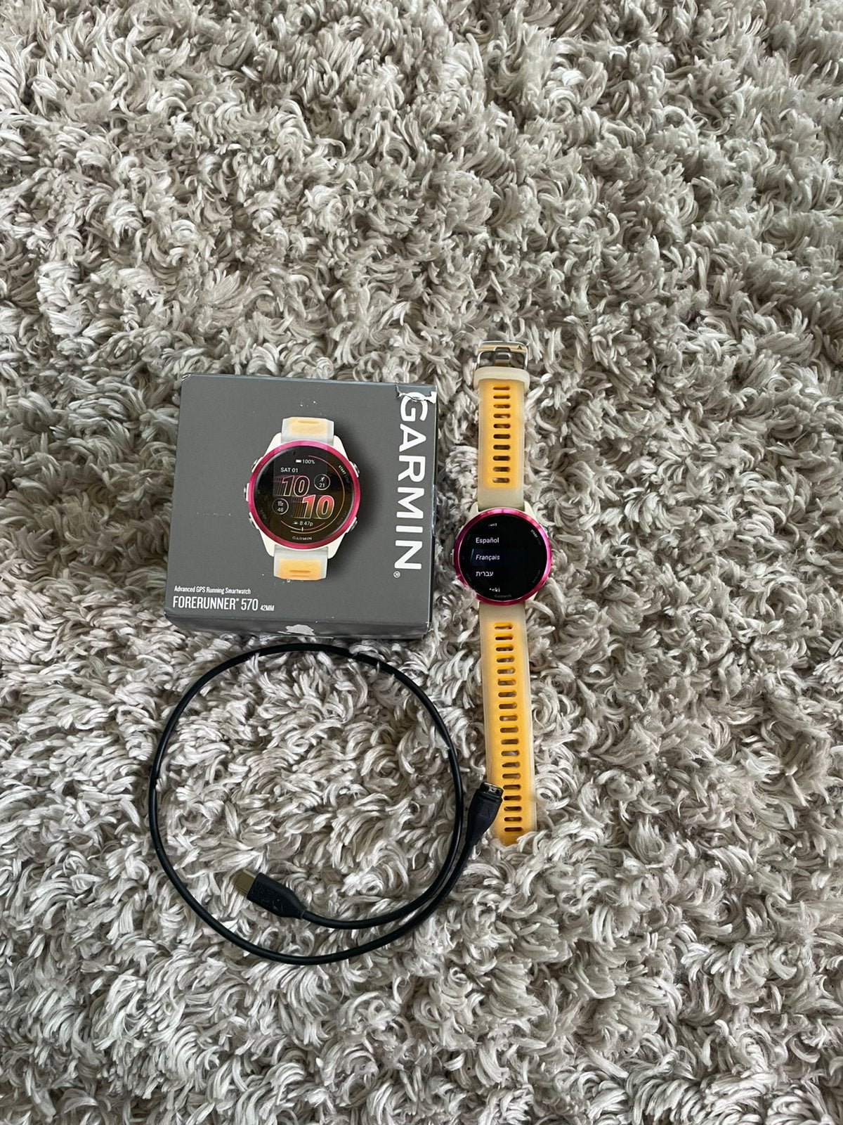 Montre running - Garmin Forerruner 570 - Boite d’origine, Handtassen en Accessoires, Sporthorloges, Ophalen of Verzenden, Conditie