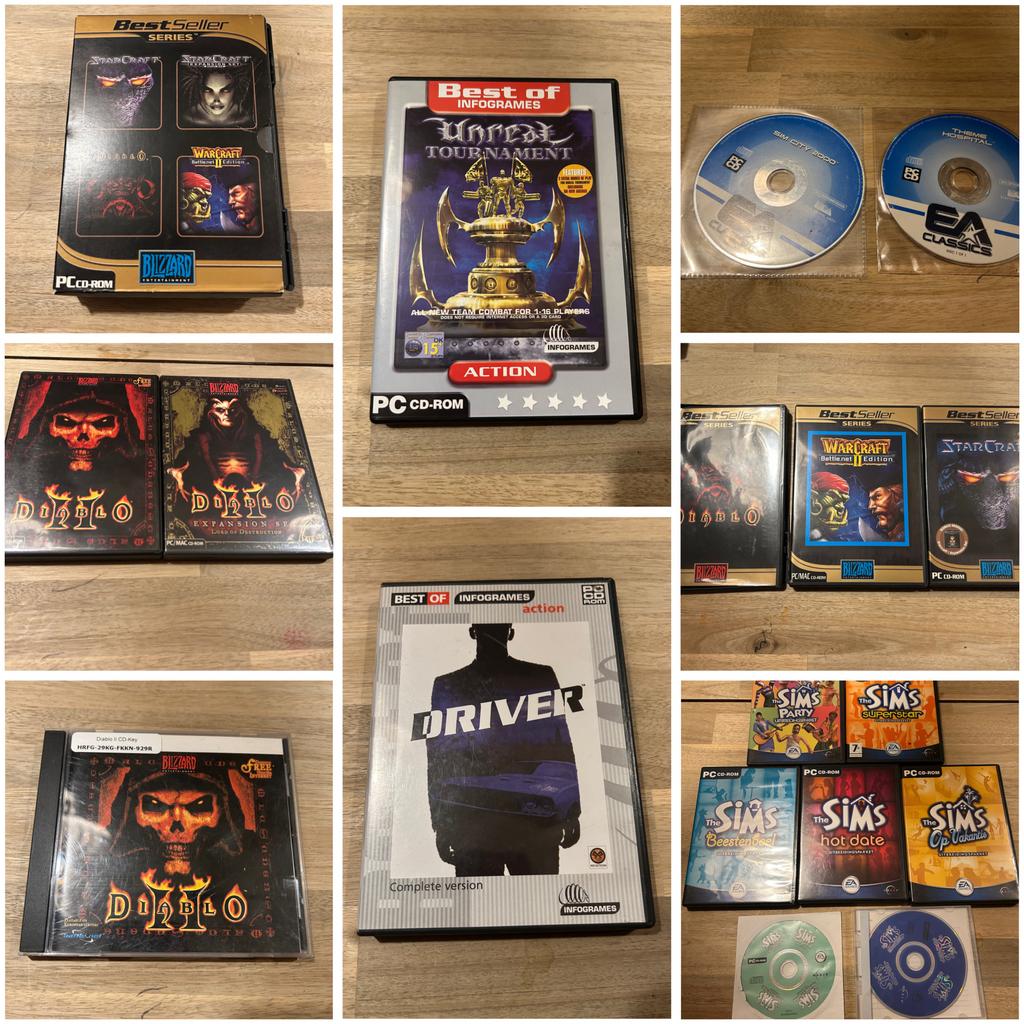 PC Game Collectie - Blizzard Big Box, Diablo, Sims, Games en Spelcomputers, Games | Pc, Ophalen, Gebruikt, Overige genres