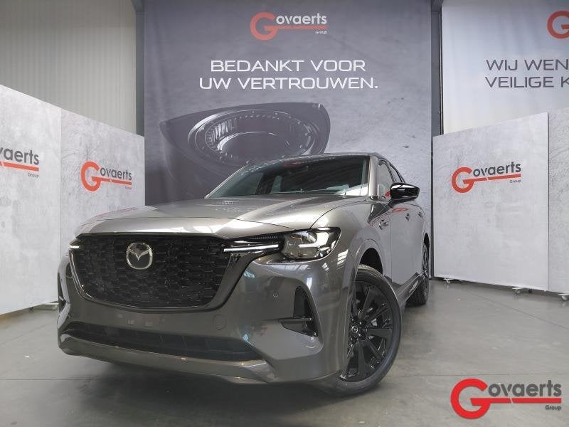 Mazda CX-60 Homura  2.5L e-SKYACTIV PHEV 327PK 8AT AWD//dagi, Auto's, Mazda, Zwart, 5 deurs, Hybride Elektrisch/Benzine, Zilver of Grijs
