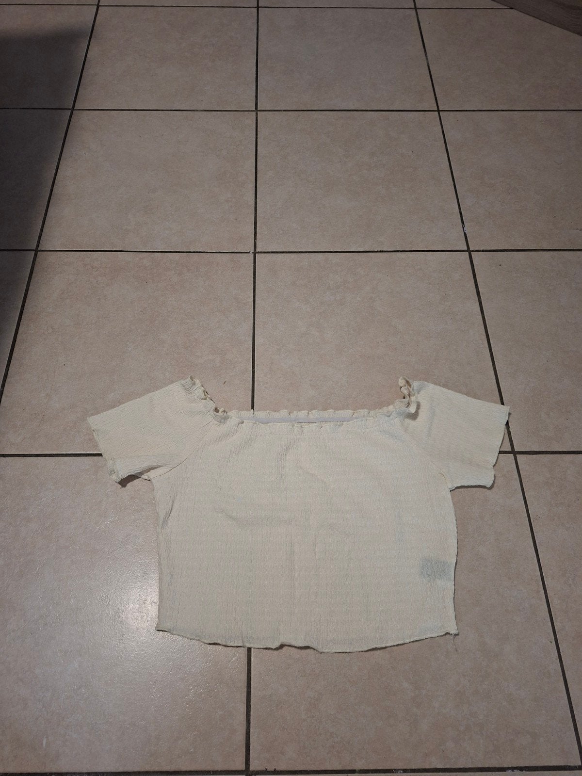 Top avec manche un peu "spécial" Shein, Kleding | Dames, Topjes, Ophalen, Geel, Zo goed als nieuw, Korte mouw