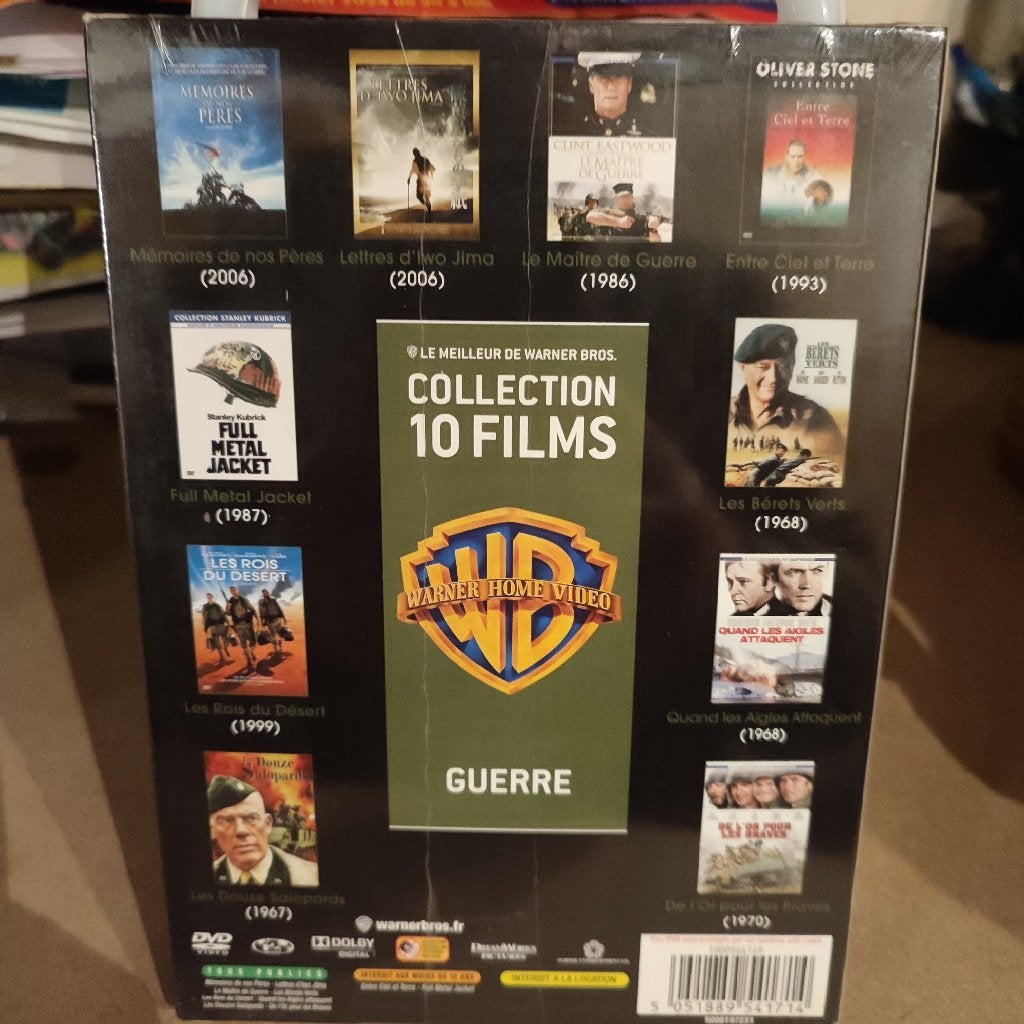 90 Ans WARNER BROS - 10 Films de Guerre / 1 coffret (neuf), Enlèvement ou Envoi, Neuf, dans son emballage, Coffret