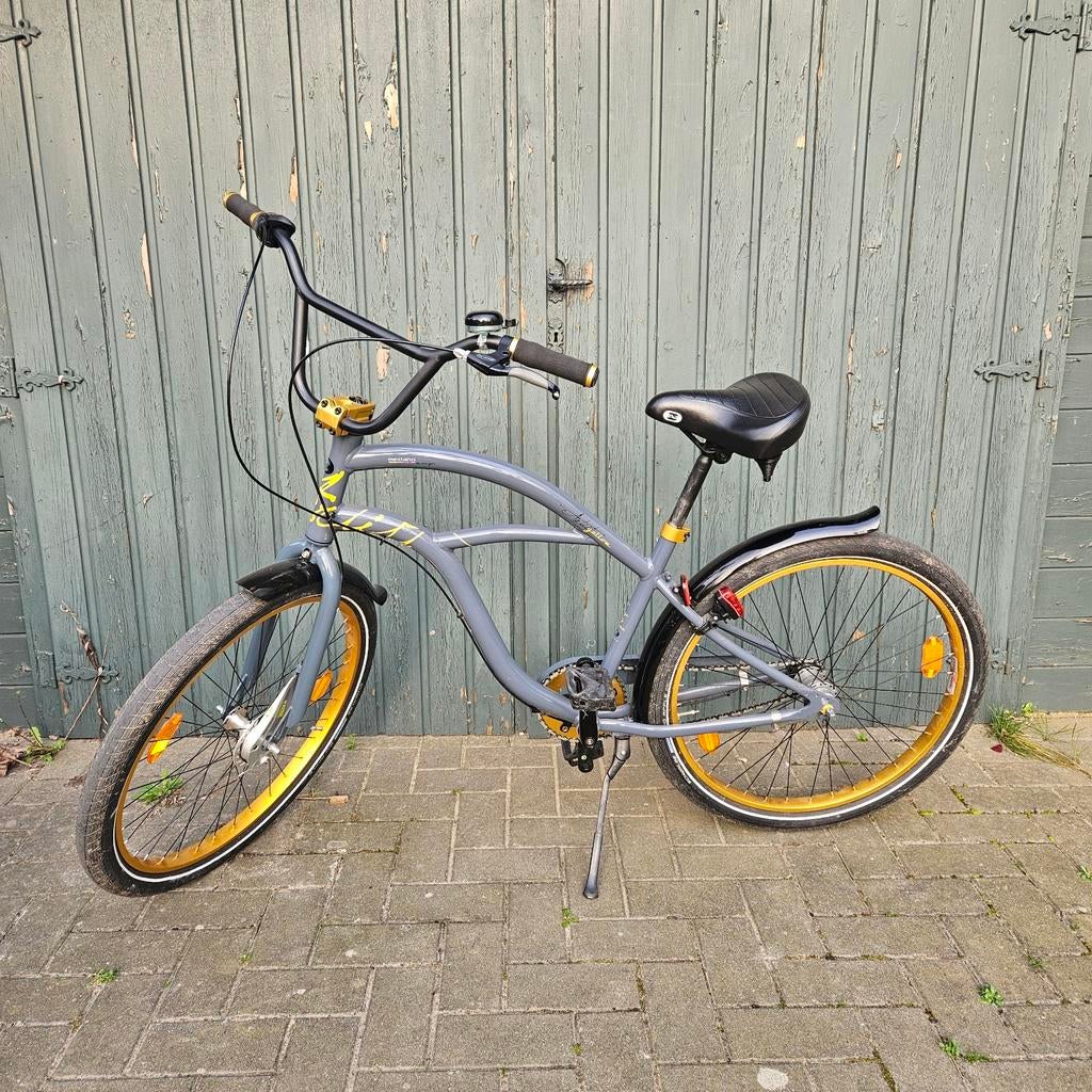 Medano Artist Yellow rower beach cruiser fiets - zeer netjes, Ophalen, Gebruikt, Cruiser, Medano