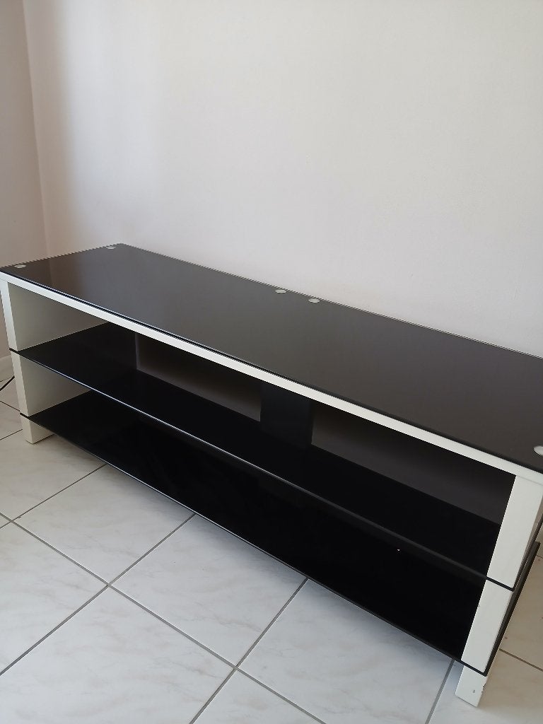 IKEA tv-meubel, Huis en Inrichting, Kasten |Televisiemeubels, Ophalen, Gebruikt, Glas, 200 cm of meer