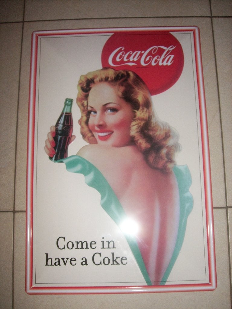 coca cola reclamebord, Ophalen of Verzenden, Reclamebord