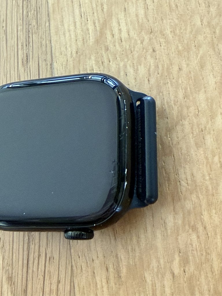 Apple Watch Series 10 46 mm Jet Black met schade, Handtassen en Accessoires, Ophalen, Gebruikt, Zwart, IOS