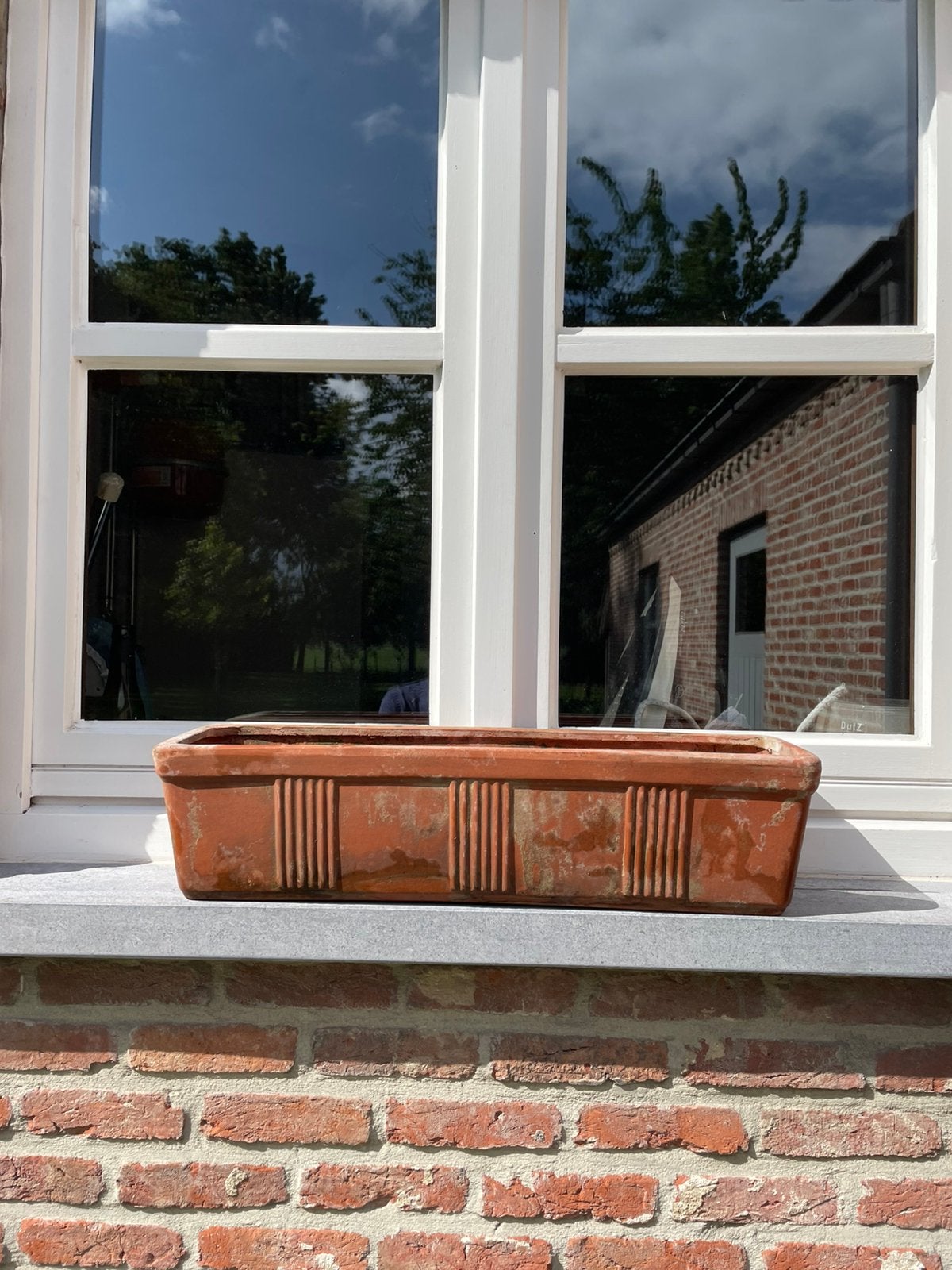 3 terracotta bloembakken, Ophalen, Steen, Gebruikt, Minder dan 30 cm