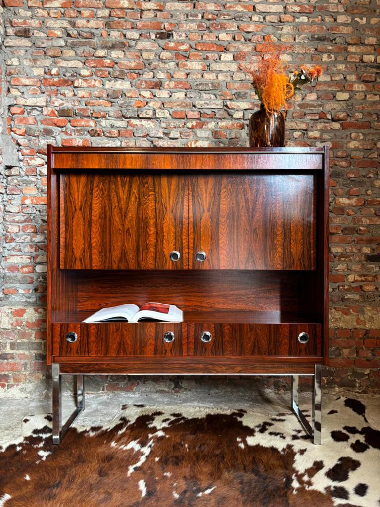 Vintage midcentury palissander Highboard/barkast, Ophalen