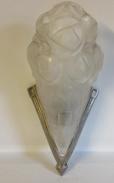 originele art deco muurlamp applique Degue, Verzenden