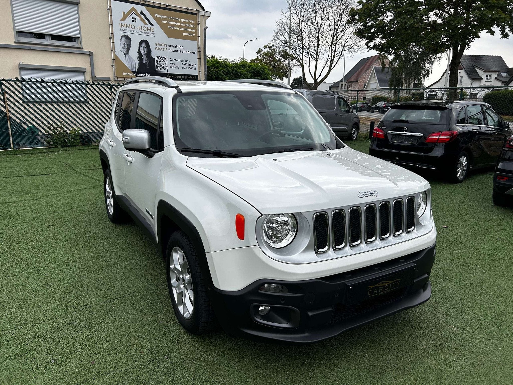 Jeep Renegade 1.4 Turbo AUTOMAAT  4x2 Limited  LEDER G, Autos : Divers, Voitures accidentées, Jeep, Automatique, Blanc, Essence