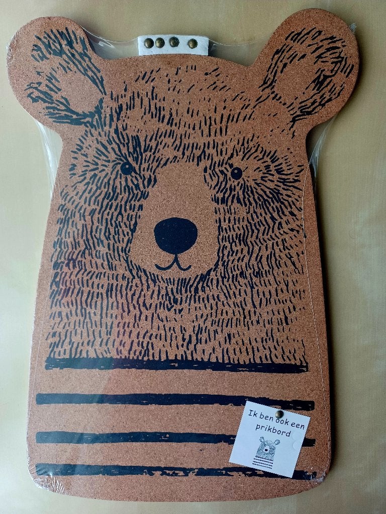 Leuk kurken prikbord Beer (NIEUW), Ophalen, Nieuw, Prikbord