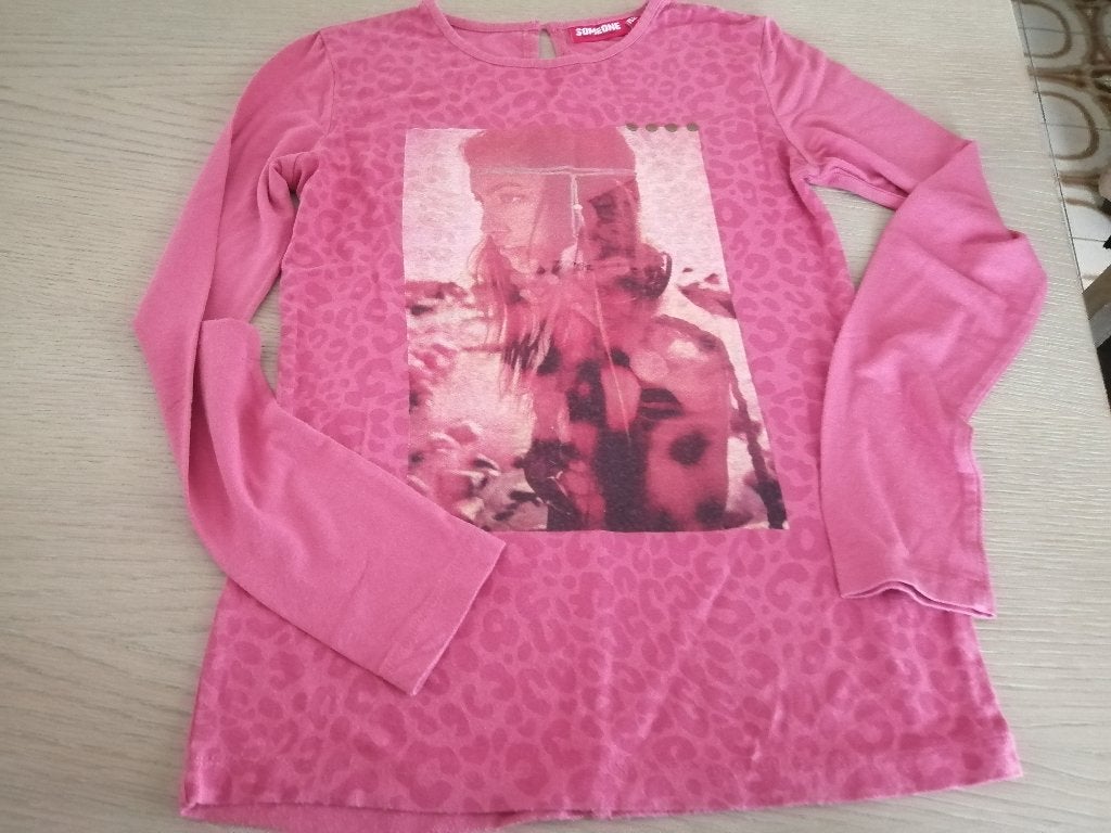 SOMEONE roze longsleeve maat 152, Enlèvement ou Envoi, Chemise ou À manches longues, Comme neuf, Someone