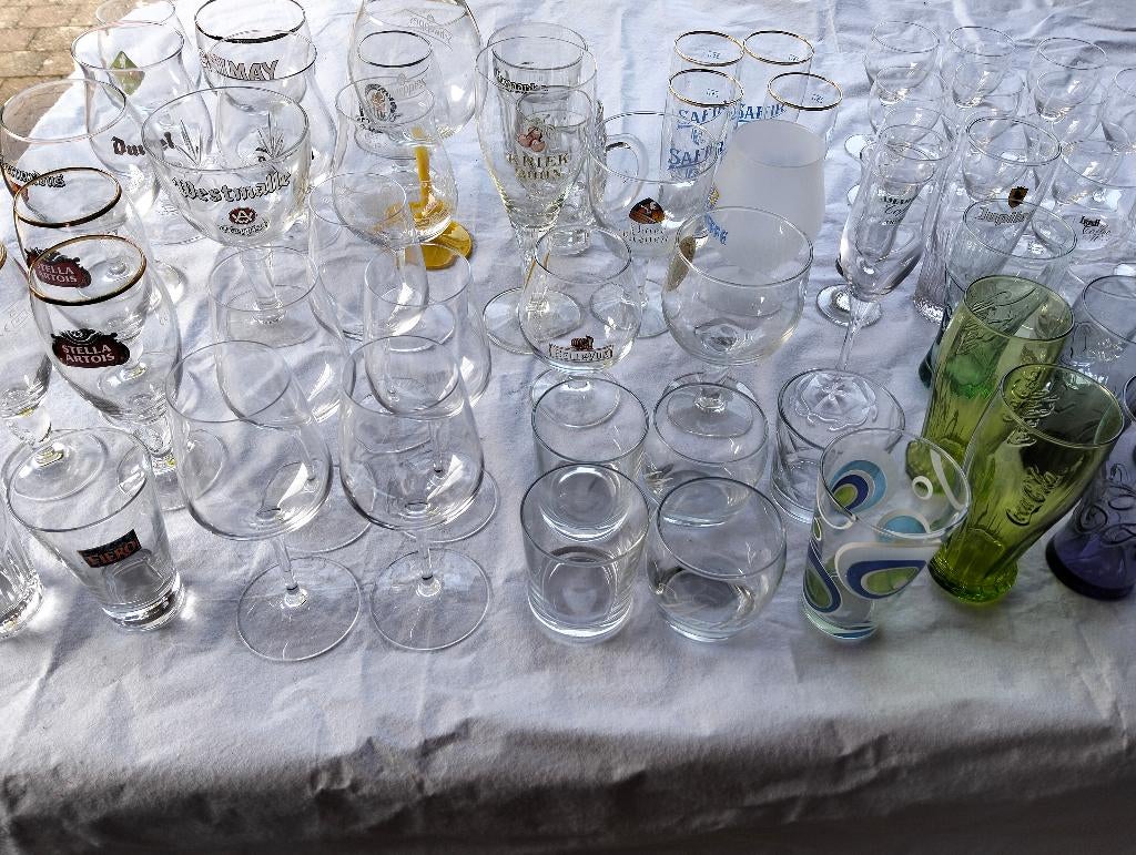 Diverse glazen, Verzamelen, Glas en Drinkglazen, Ophalen, Gebruikt, Bierglas