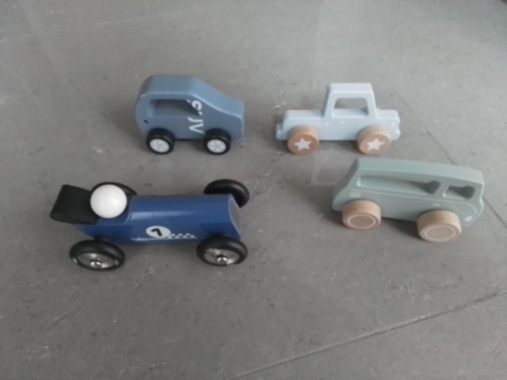 Set Houten auto's Little dutch, Vilac, Kinderen en Baby's, Ophalen, Zo goed als nieuw