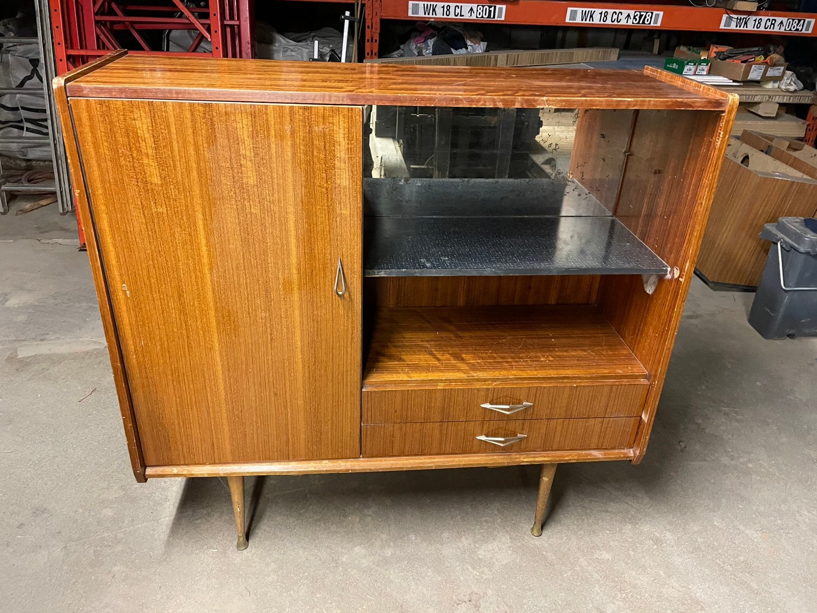 Vintage midcentury highboard kastje, Ophalen, Gebruikt