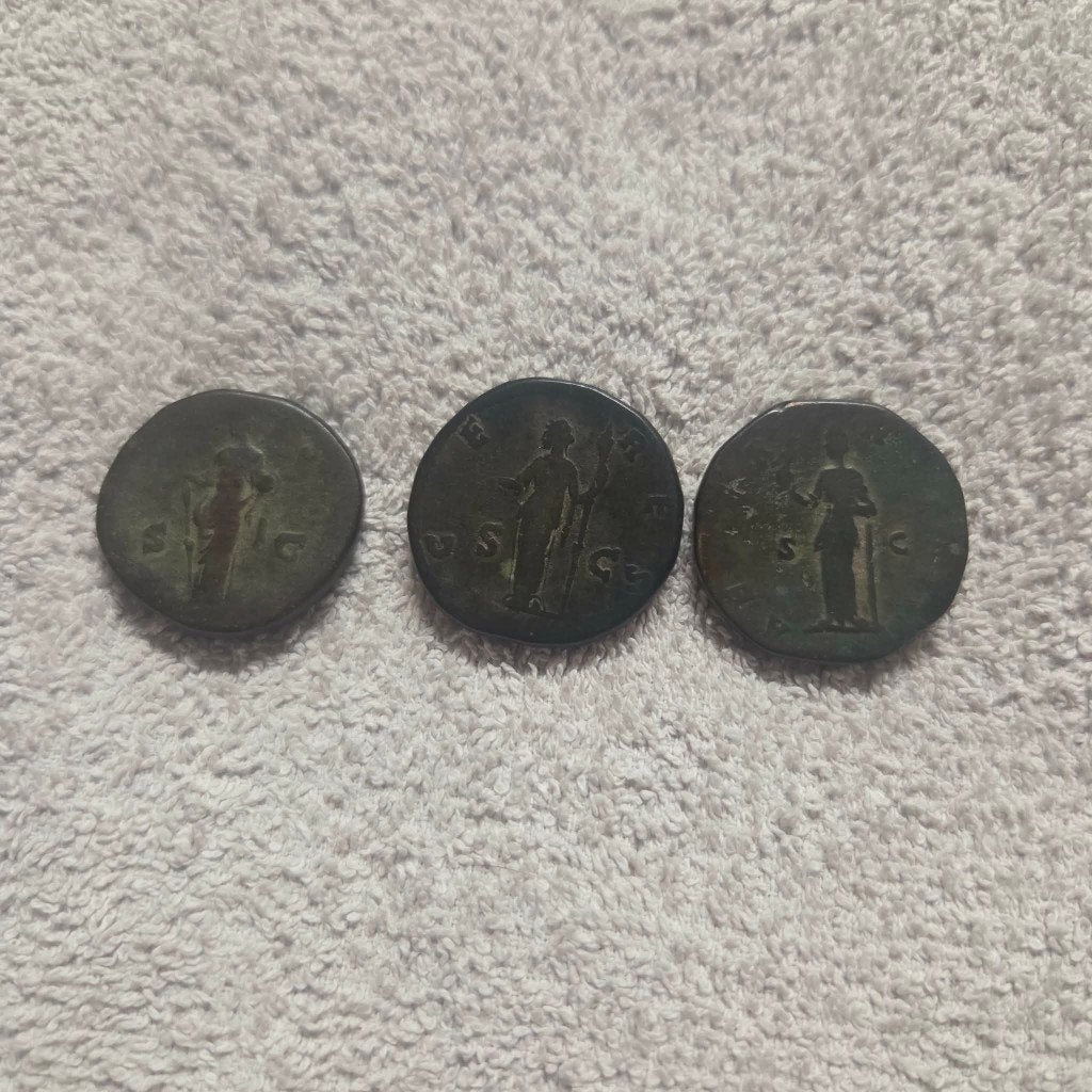 lot de 3 monnaies romaines antiques - Sesterces/As, Enlèvement ou Envoi, Autres pays, Série