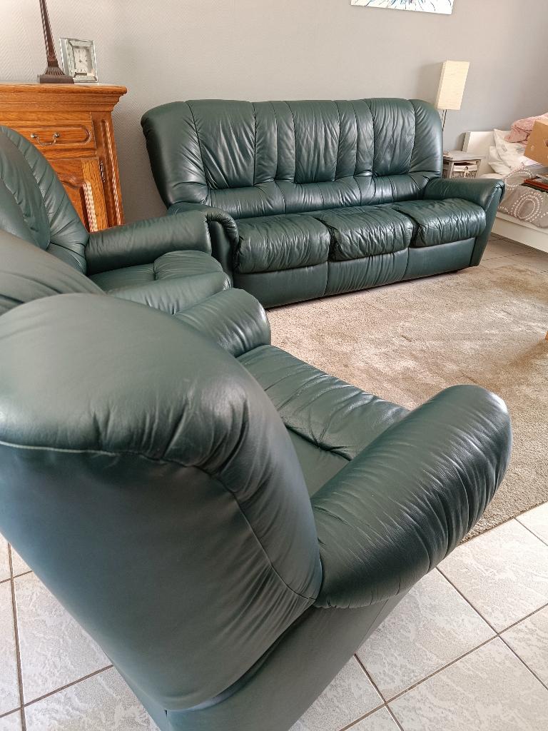 Salon, Banc droit, Enlèvement, Utilisé, Cuir