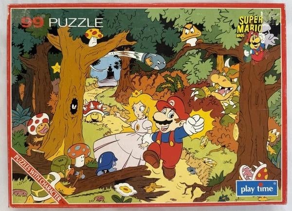 Nintendo Super Mario Bros 99 Puzzel Vintage 1991 Play Time, Hobby en Vrije tijd, Verzenden, Minder dan 500 stukjes, Zo goed als nieuw