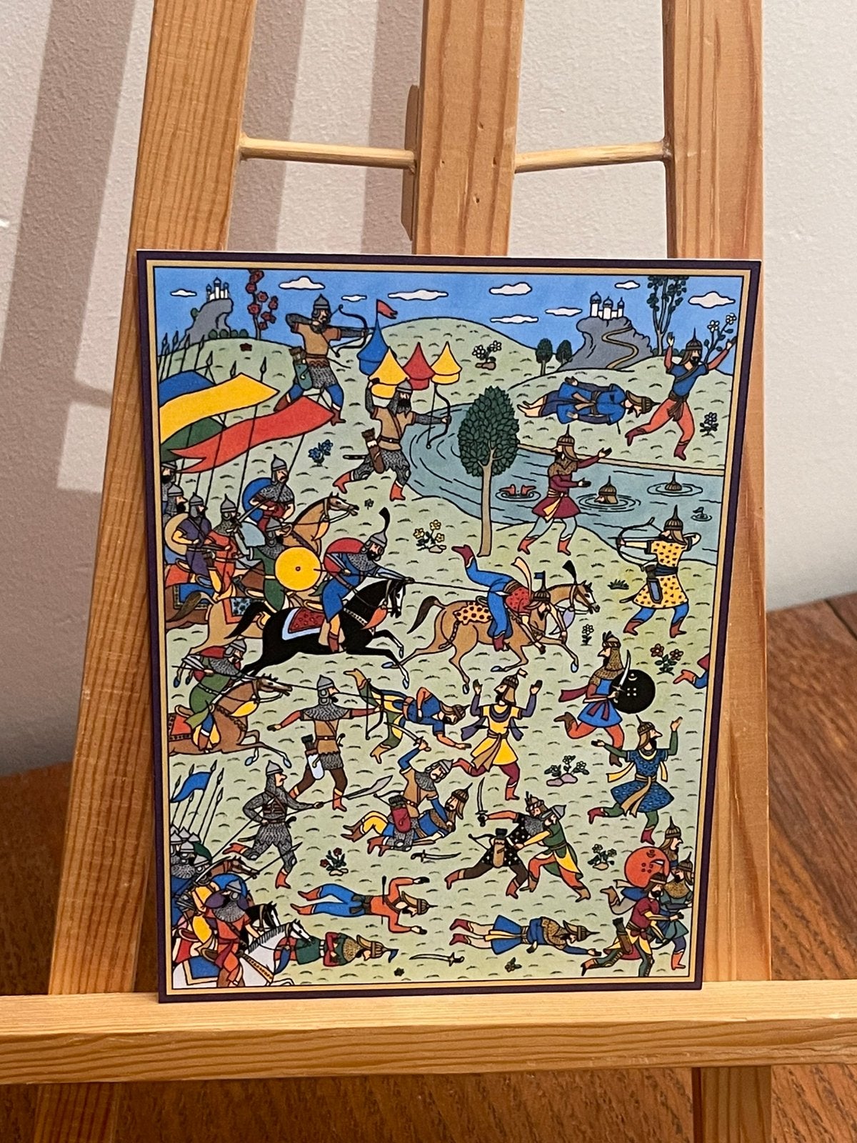 Tintin carte postale la bataille de ZILEHEROUM, Collections, Envoi, Tintin, Comme neuf, Image, Affiche ou Autocollant