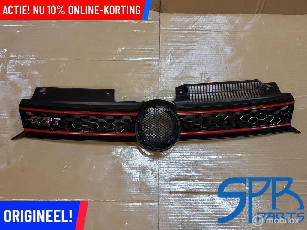 Vw GOLF 6 VI GTI LOGO GRILLE GRILL ROOD ORIGINEEL SCHADE, Auto-onderdelen, Gebruikt, VOLKSWAGEN, Volkswagen, Ophalen of Verzenden