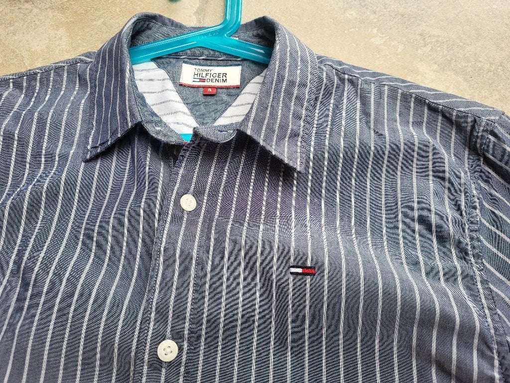 Merk Tommy Hilfiger: hemd mt 170 - 176, Kinderen en Baby's, TOMMY HILFIGER., Overhemd of Blouse, Ophalen of Verzenden, Zo goed als nieuw
