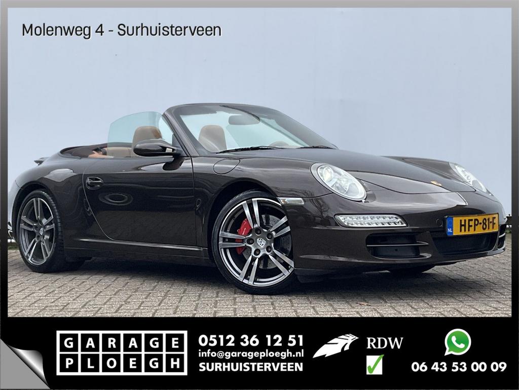 Porsche 997 Cabrio 3.8 355pk Carrera 4S H6 Cruise Carplay Vo, Autos, Porsche, Autres modèles, Achat, Cabriolet, Brun