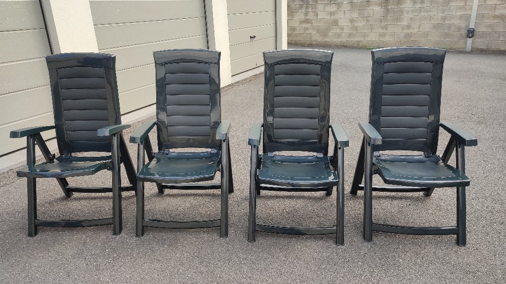 4 chaises de terrasse, Enlèvement, Comme neuf, Pliant
