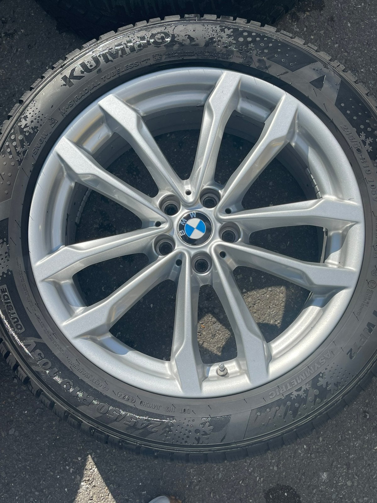 4 pneus + jantes Kumho WinterCraft WP72 245/50 R19 105V XL,, Neuf, Pneus et Jantes, Véhicule de tourisme, Pneus hiver