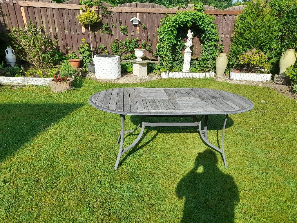 tuintafel, Ophalen, Gebruikt, Ovaal