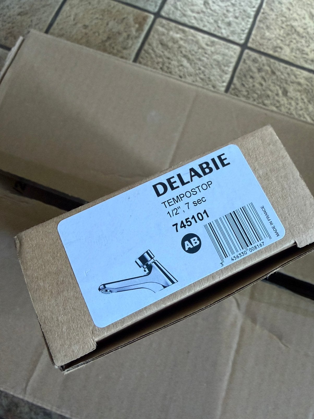 DELABIE Robinet de lavabo avec système antiblocage Tempostop, Bricolage & Construction, Sanitaire, Enlèvement, Comme neuf, Robinet