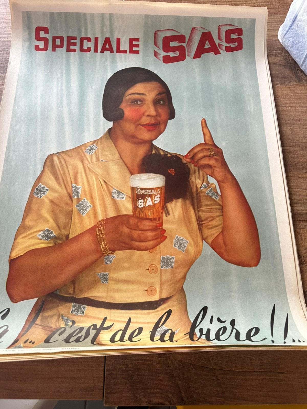 Affiche de la brasserie Het Sas (bière), Enlèvement, Comme neuf