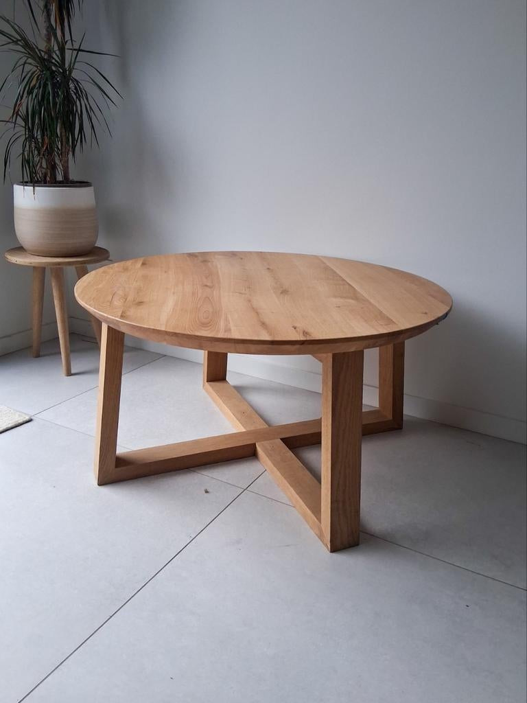 Grote eiken salontafel, Ophalen