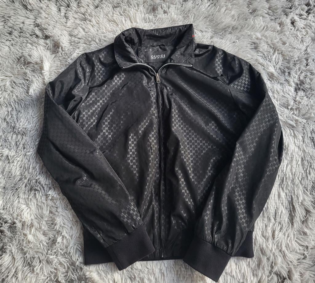 Gucci GG jacquard bomberjack met monogram - Maat XXL, Zwart, Overige maten, Ophalen of Verzenden, Gucci