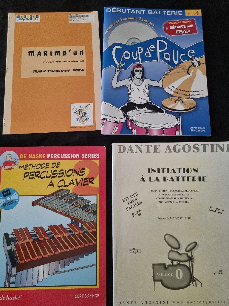 Livres sur le tambour et le marimba, Enlèvement ou Envoi, Utilisé, Instrument